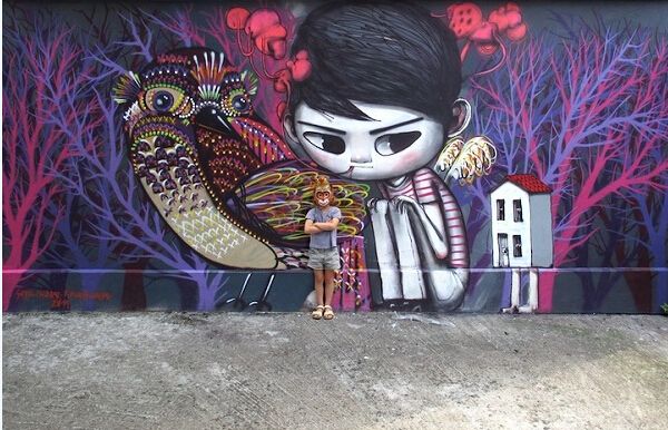 【快看】紅遍朋友圈的墻繪藝術家,走進了美術館!