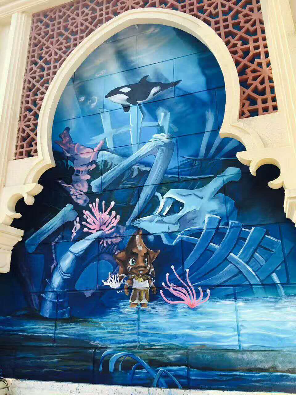 你想要夢(mèng)幻中的墻面嗎？手繪墻滿足你的愿望