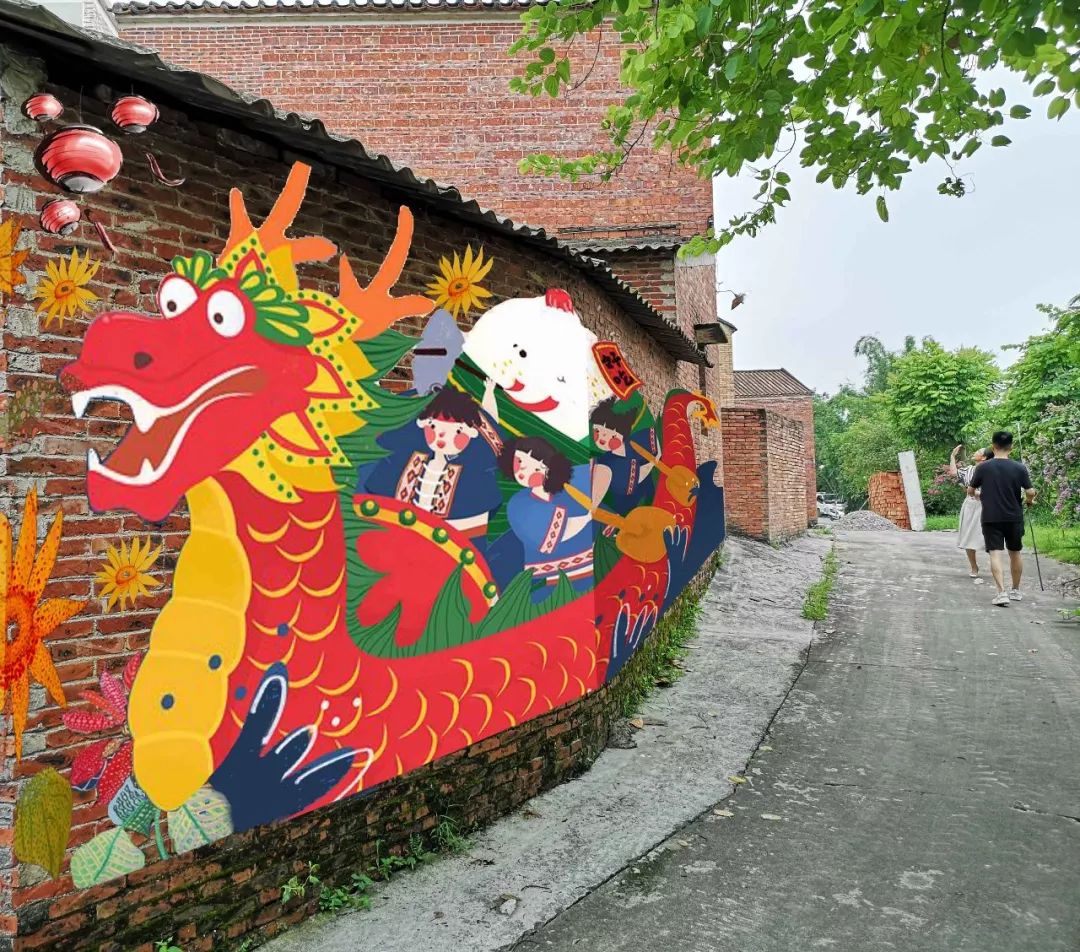 【廣州墻繪】佛山樂平驚現(xiàn)藝術(shù)墻,村民都說“靚”