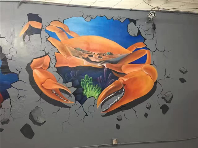 蝦蟹3D立體畫