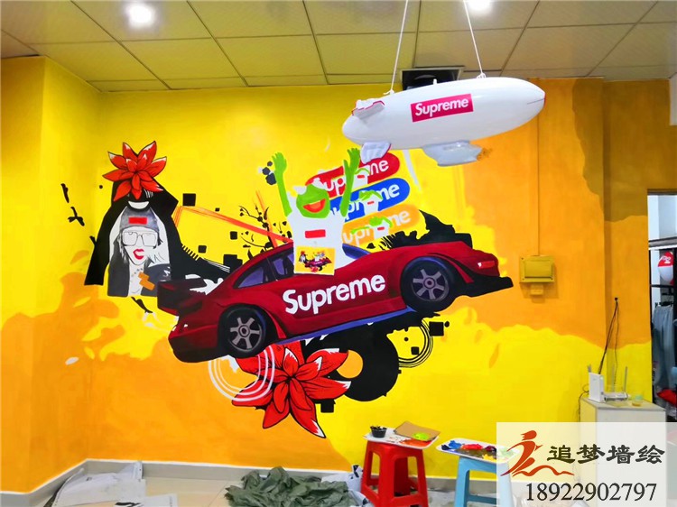 supreme彩繪涂鴉【壁畫】