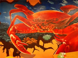 東莞洪梅蝦蟹彩繪【手繪墻畫】