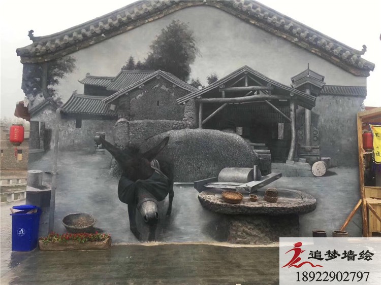 惠來文化墻寫實畫 【幼兒園墻繪】