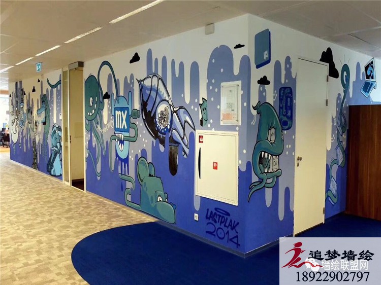 深圳龍崗公司文化墻【墻繪】