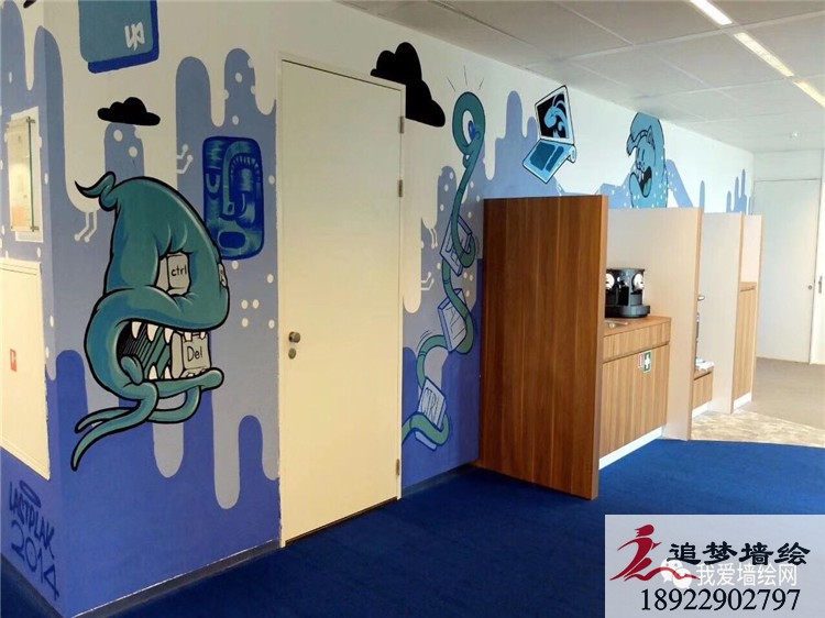 深圳龍崗公司文化墻【墻繪】