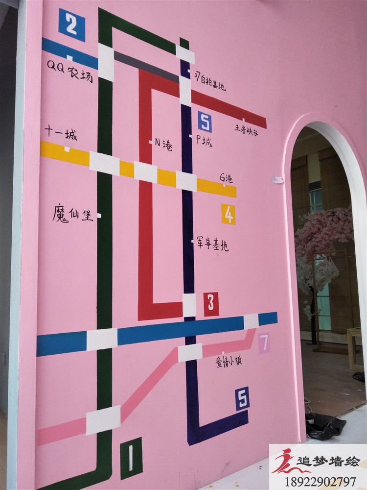 商場墻繪導覽圖