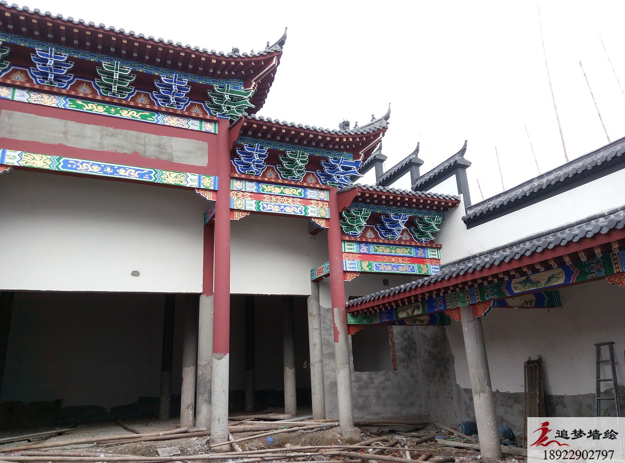 古建筑彩繪廣州增城